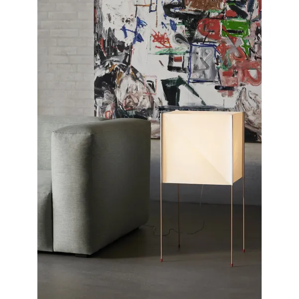 Lampada da Terra Paper Cube Bianco