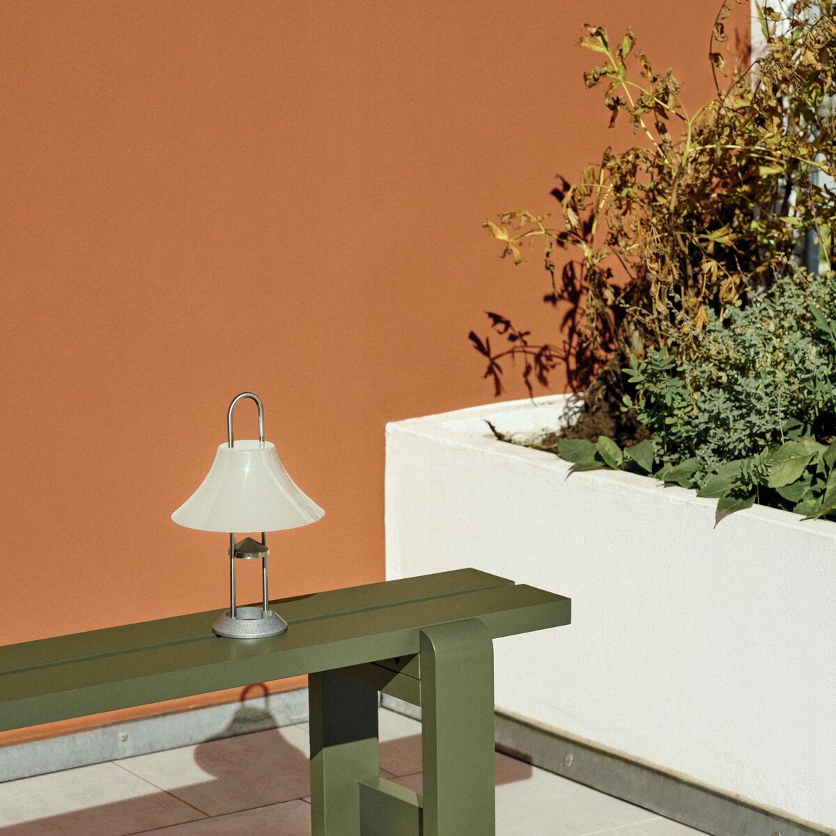 Mousqueton Transportabel Lampe Oyster White