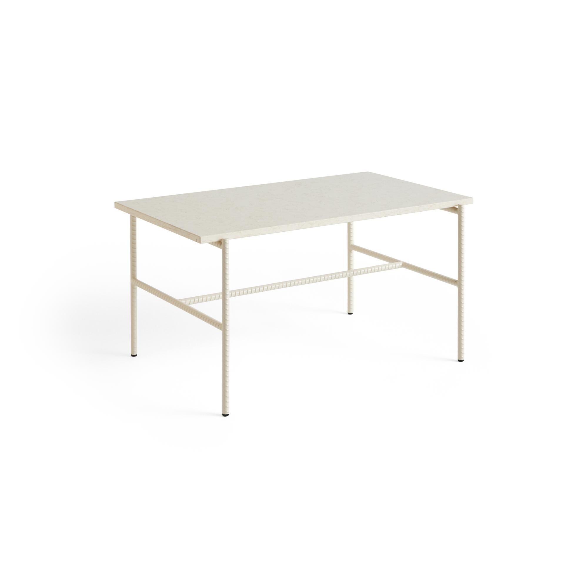 Petit Table Basse Rebar en Marbre Beige