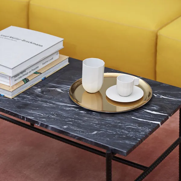 Rebar Coffee Table Small Beige Marble