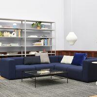 Rebar Coffee Table Large Beige Marble