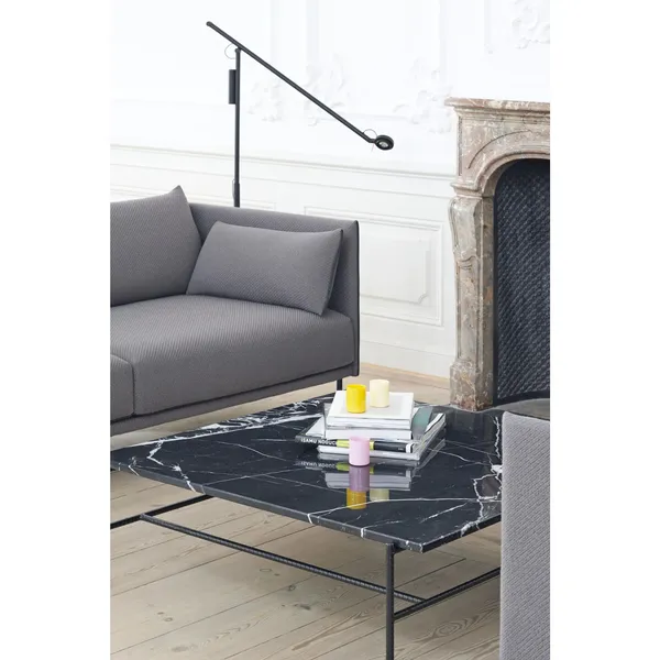 Rebar Coffee Table Large Gray Marble