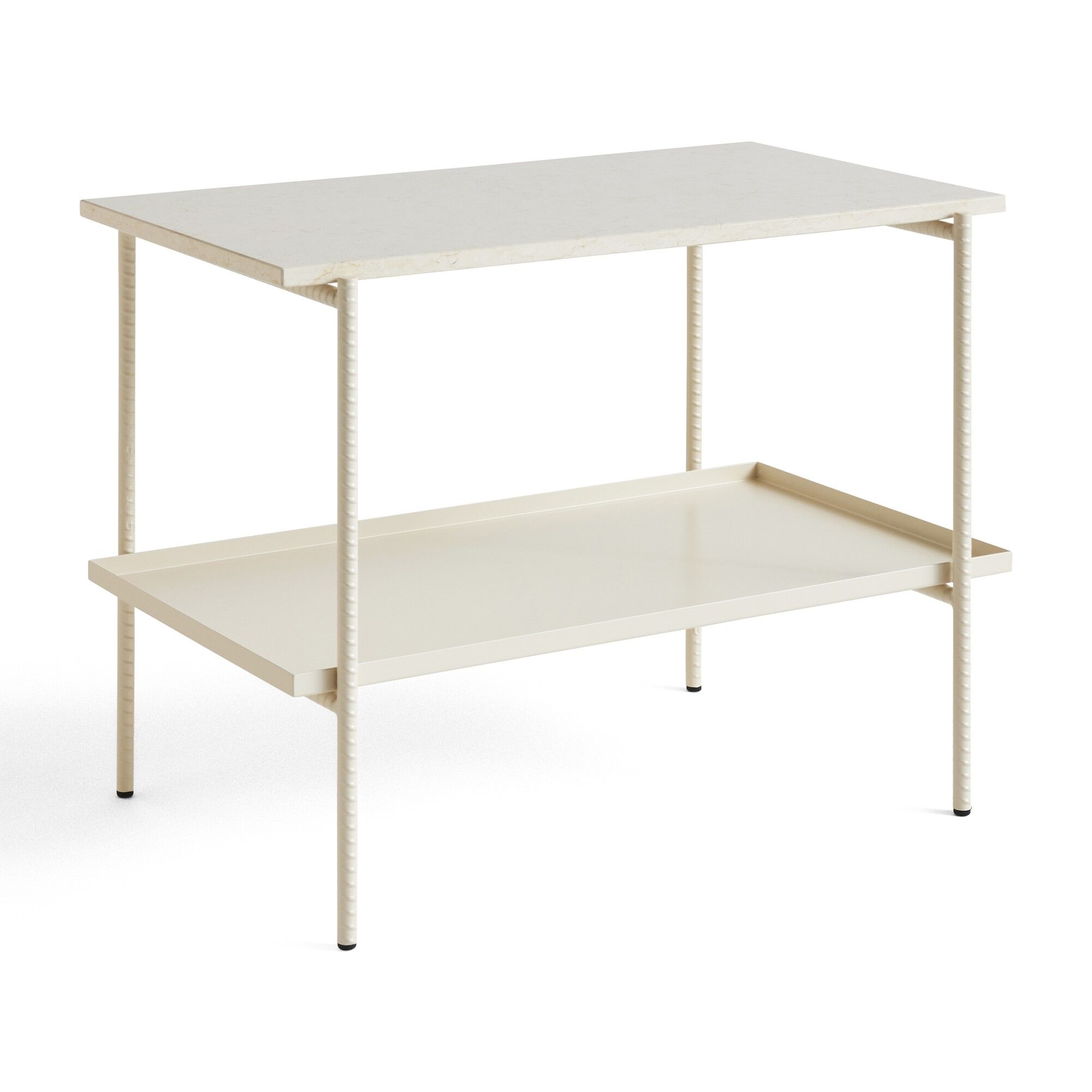 Rebar Beistelltisch L75 Beige Marmor
