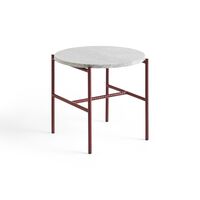 Table d'appoint Rebar Ø45 en marbre Rouge/ Gris