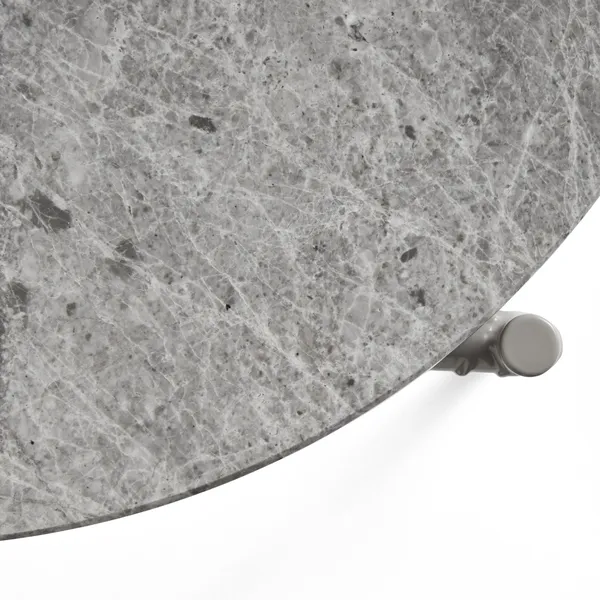Rebar Side Table Ø45 Gray Marble