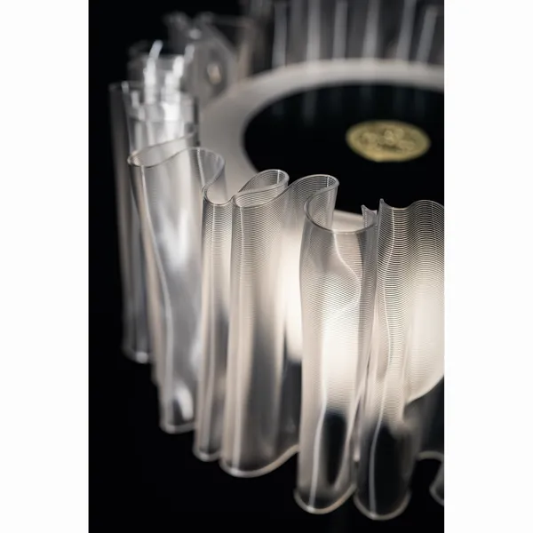 Accordéon Portable Lamp Transparent/White