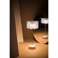 Accordéon Portable Lamp Transparent/White