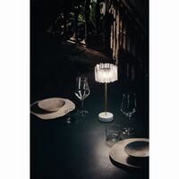 Accordéon Portable Lamp Transparent/White