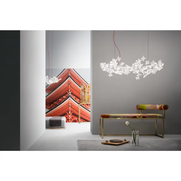 Hanami Pendant Large Transparent/ Transparent Wire