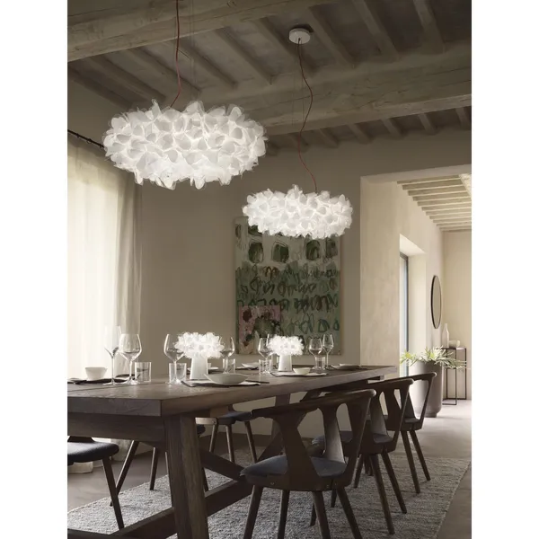 Clizia Mama Non Mama Pendant Large White/ Transparent Wire