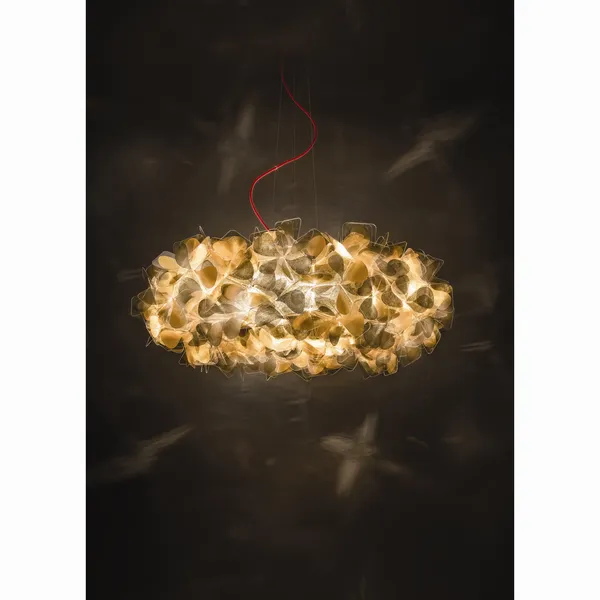 Clizia Mama Non Mama Pendant Large Gold/ Red Wire