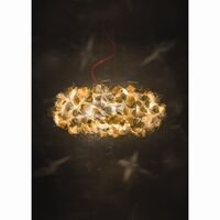 Clizia Mama Non Mama Pendant Large Gold/ Red Wire