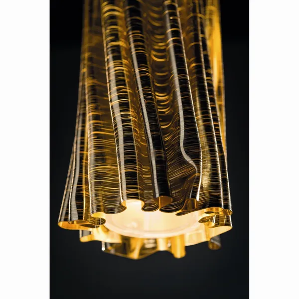 Accordéon Vertical Pendant Gold