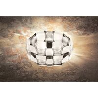 Mida Wall/ Ceiling Light Medium White/ Silver