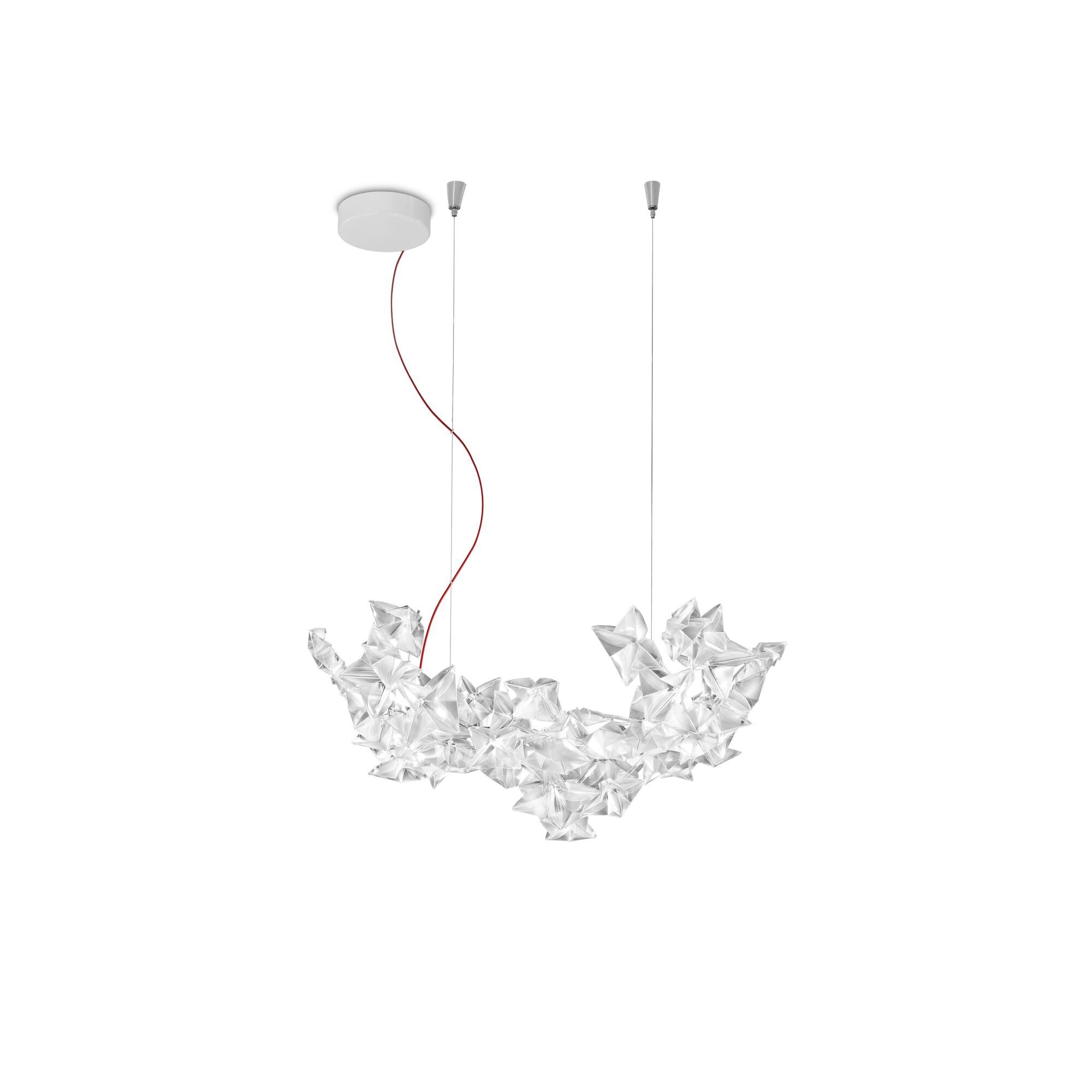Hanami Taklampa Liten Transparent/R&ouml;d Tr&aring;d