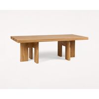 Farmhouse Rectangle Coffee Table Natural Oak