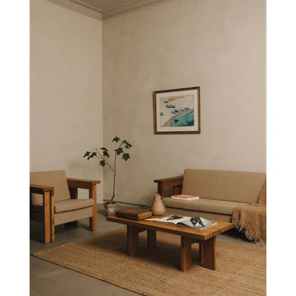 Farmhouse Rectangle Coffee Table Natural Oak