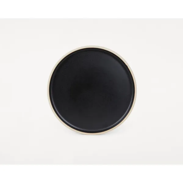 Otto Ceramic Plate Set of 2 Small Black