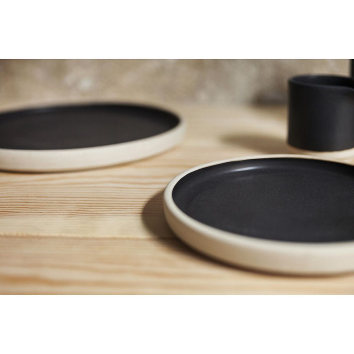 Otto Keramikteller 2er Set Klein Schwarz