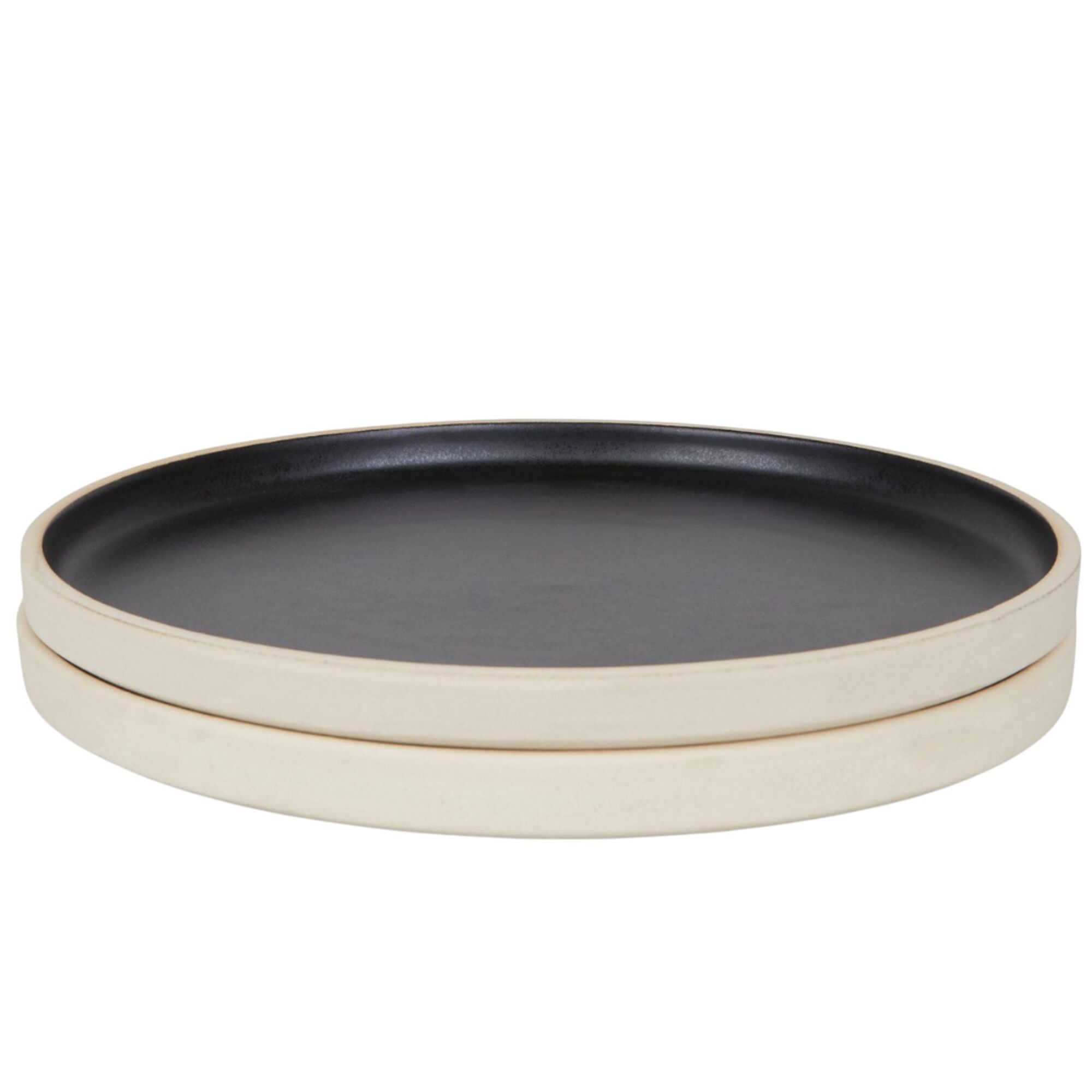 Otto Ceramic Tallerken St af 2 Stor Sort