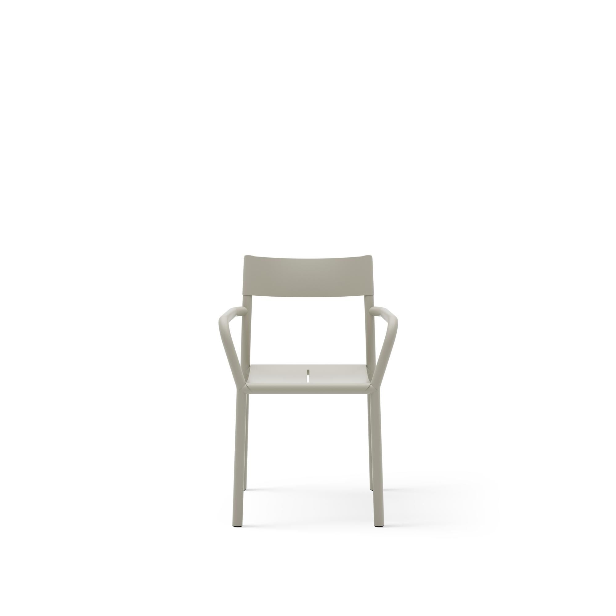 May Chaise D'extérieur avec Accoudoirs Light Gris