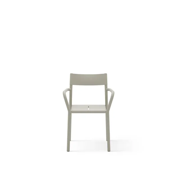 May Outdoor Chair with Armrests Light Gray