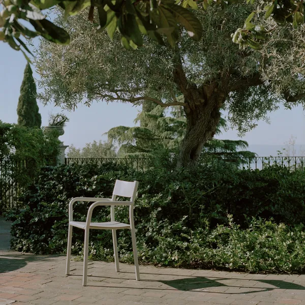 May Outdoor Chair with Armrests Light Gray