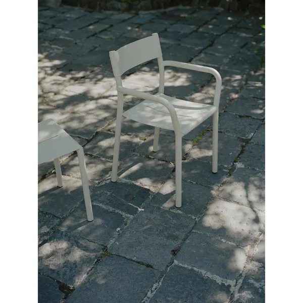 May Outdoor Chair with Armrests Light Gray