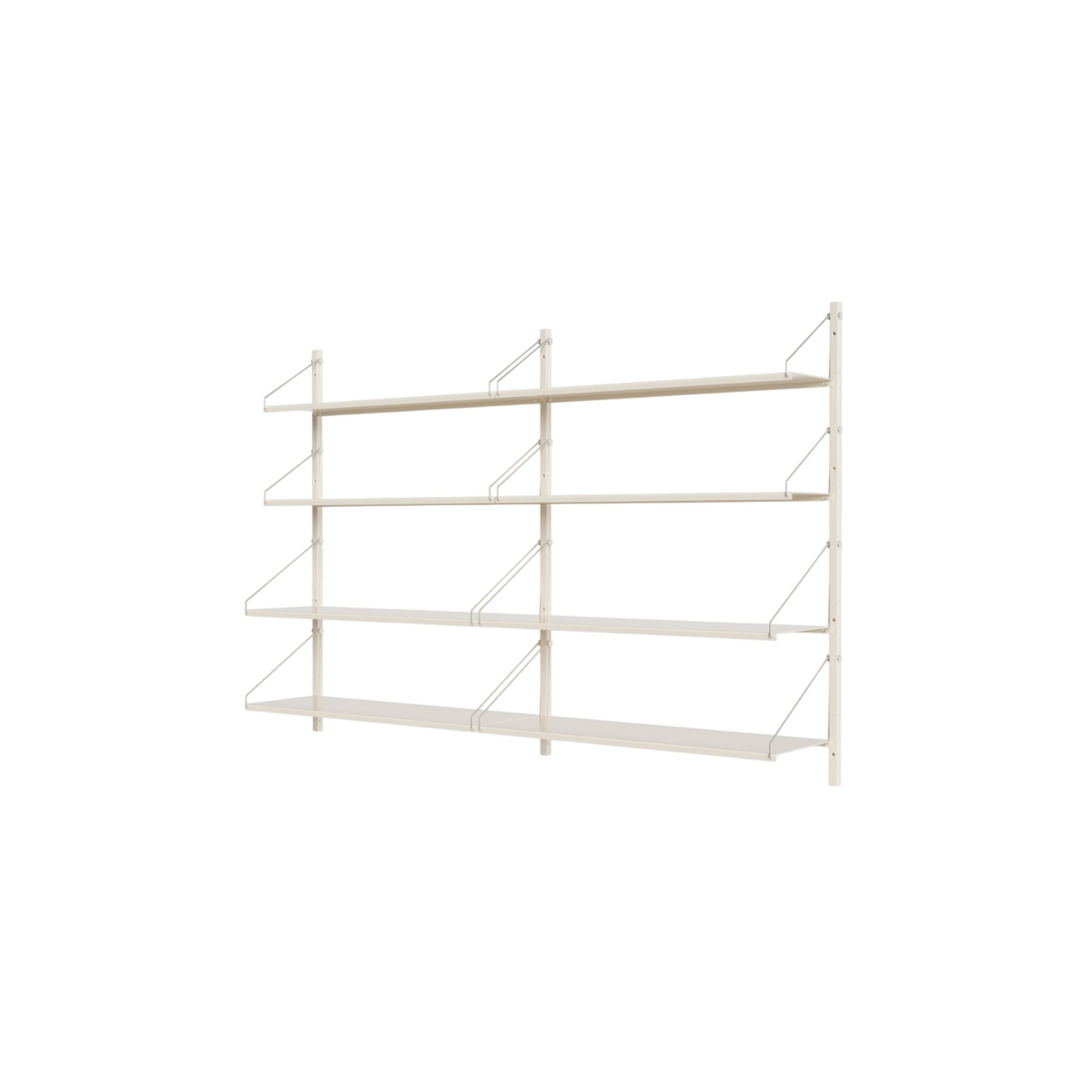 Shelf Library Double Section Hylde 108,4x80 Varm Hvid