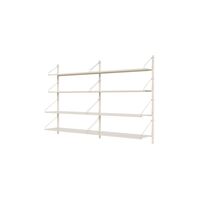 Shelf Library Double Section Shelf 108.4x80 Warm White