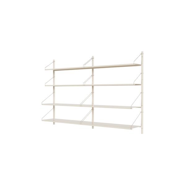 Libreria Shelf A Doppia Sezione 108,4x80 Bianco Caldo