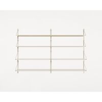 Shelf Library Double Section Shelf 108.4x80 Warm White