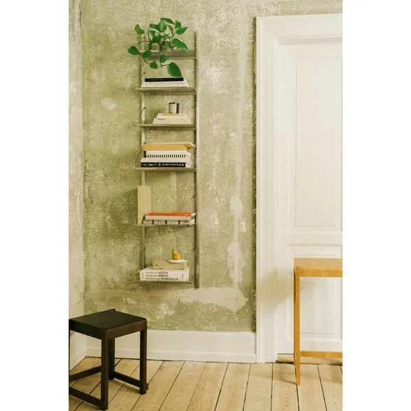 Shelf Library Single Section Bookcase 185.2x40 Warm White