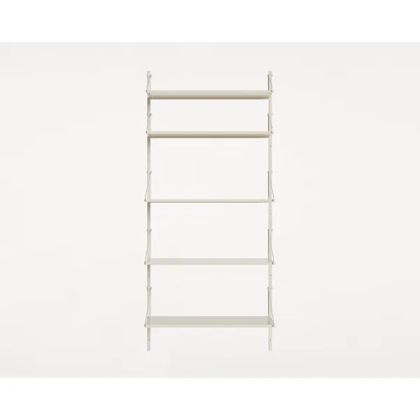 Shelf Library Single Section Bookcase 185.2x80 Warm White