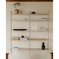 Shelf Library Single Section Bookcase 185.2x80 Warm White
