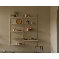 Shelf Library Single Section Bookcase 185.2x80 Warm White