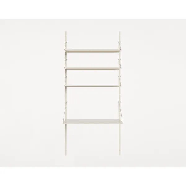 Shelf Library Desk Section Reol 185,2x80 Varm Hvid