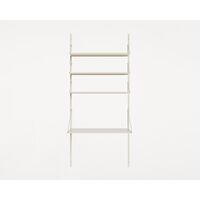 Shelf Library Desk Section Reol 185,2x80 Varm Hvid