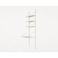 Shelf Library Desk Section Reol 185,2x80 Varm Hvid