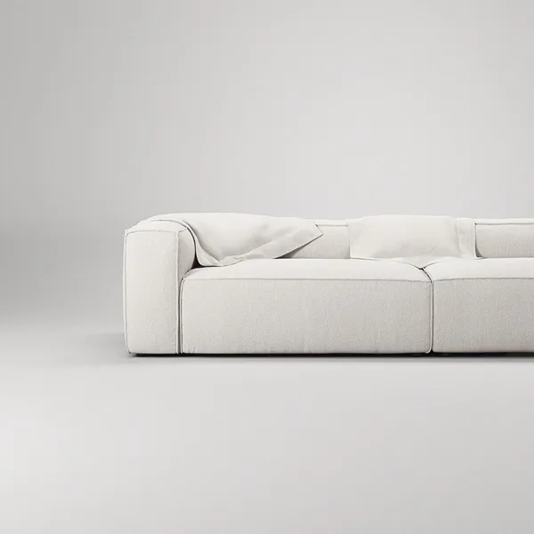Grand 4-Sitzer Sofa Steam/Weiß
