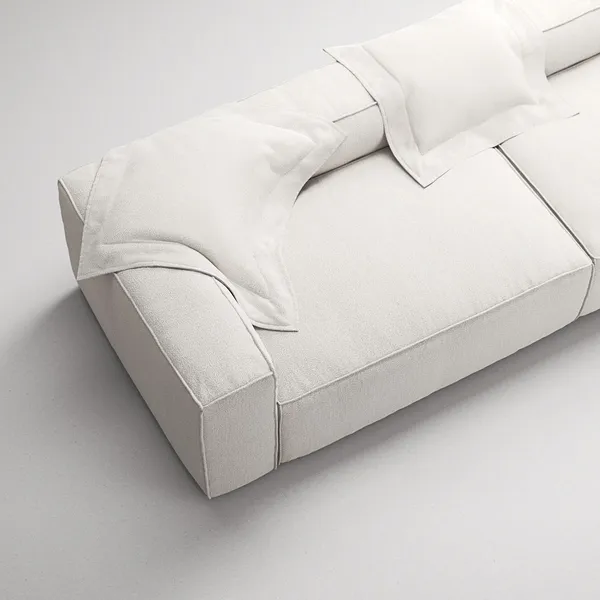 Grand 4-Sitzer Sofa Steam/Weiß