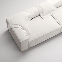 Grand 4-Sitzer Sofa Steam/Weiß