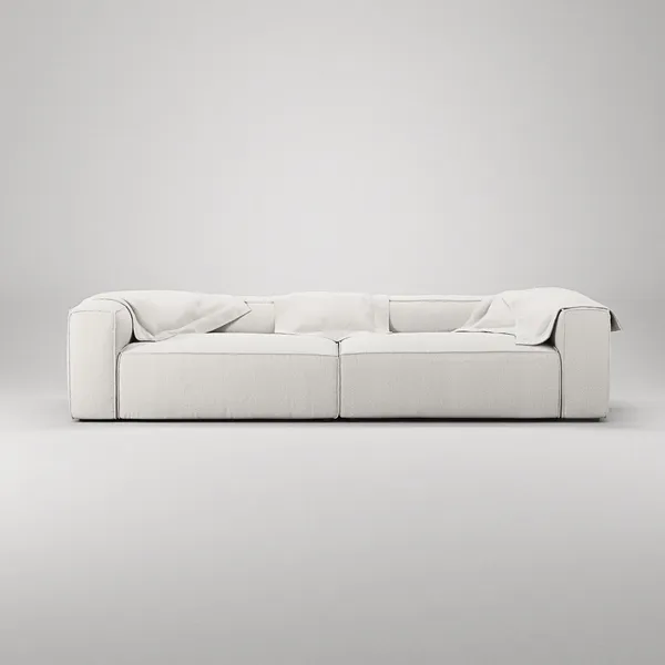 Grand 4-Sitzer Sofa Steam/Weiß