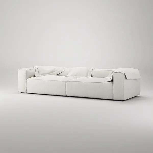 Grand 4-Sitzer Sofa Steam/Weiß
