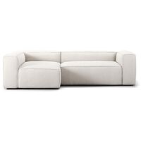 Grand 3-sitssoffa Divan Vänster Steam/Vit