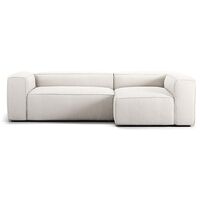 Grand 3-sitssoffa Divan Höger Steam/Vit