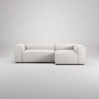 Grand 3-sitssoffa Divan Höger Steam/Vit