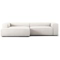 Grand 3-seters Sofa Sjeselong Venstre Damp/ Hvit