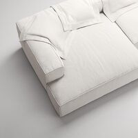 Grand 3-seters Sofa Sjeselong Venstre Damp/ Hvit