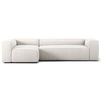 Grand 4-Sitzer Sofa Divan Links Dampf/ Weiß